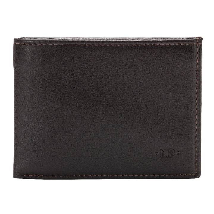 Nuvola Leather Portfolio Men's Compact Slim in Real Leather Holder Holder og 6 Cards Holder Lommer