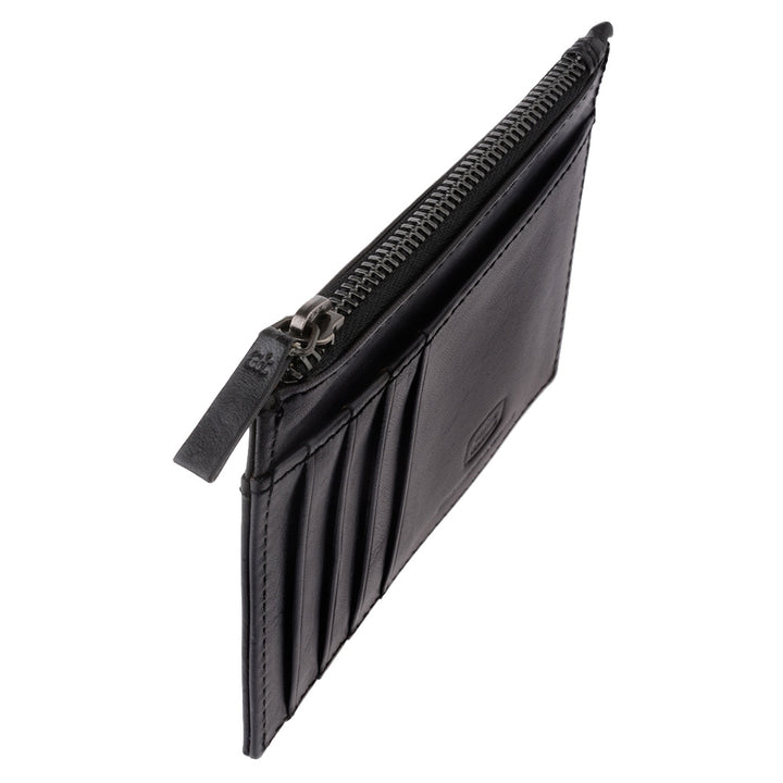 Антикварный тосканский мужской сумка из натуральной кожи с 8 карманами Держатель карточек Изделия и отсек Zip Кошельки