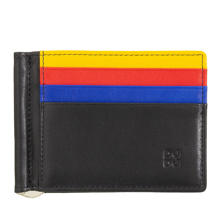 DuDu Pásová peněženka s držákem na držák kožených klipů držák kreditní karty