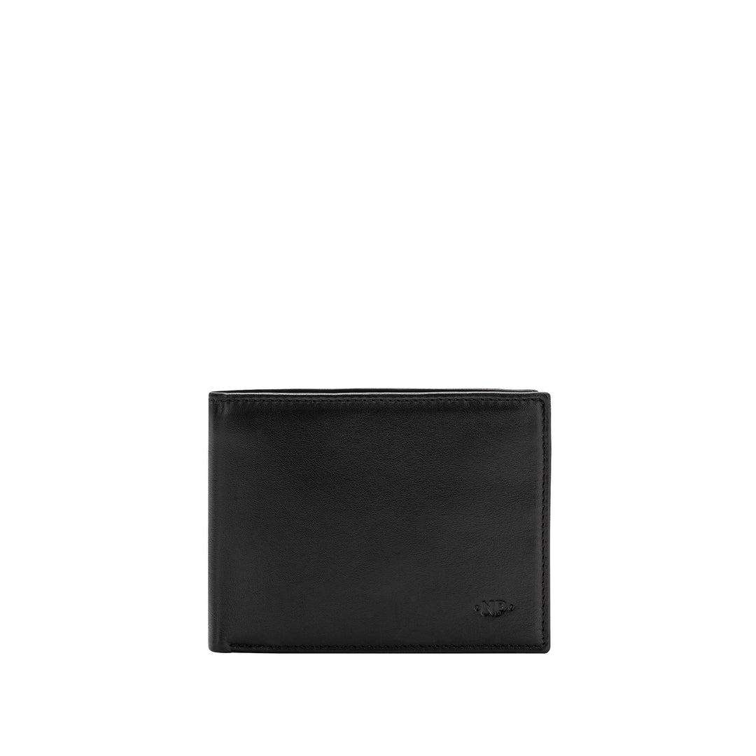 محفظة جلدية للرجال مع محفظة عملة جيب حامل البطاقة الهوية والأوراق النقدية