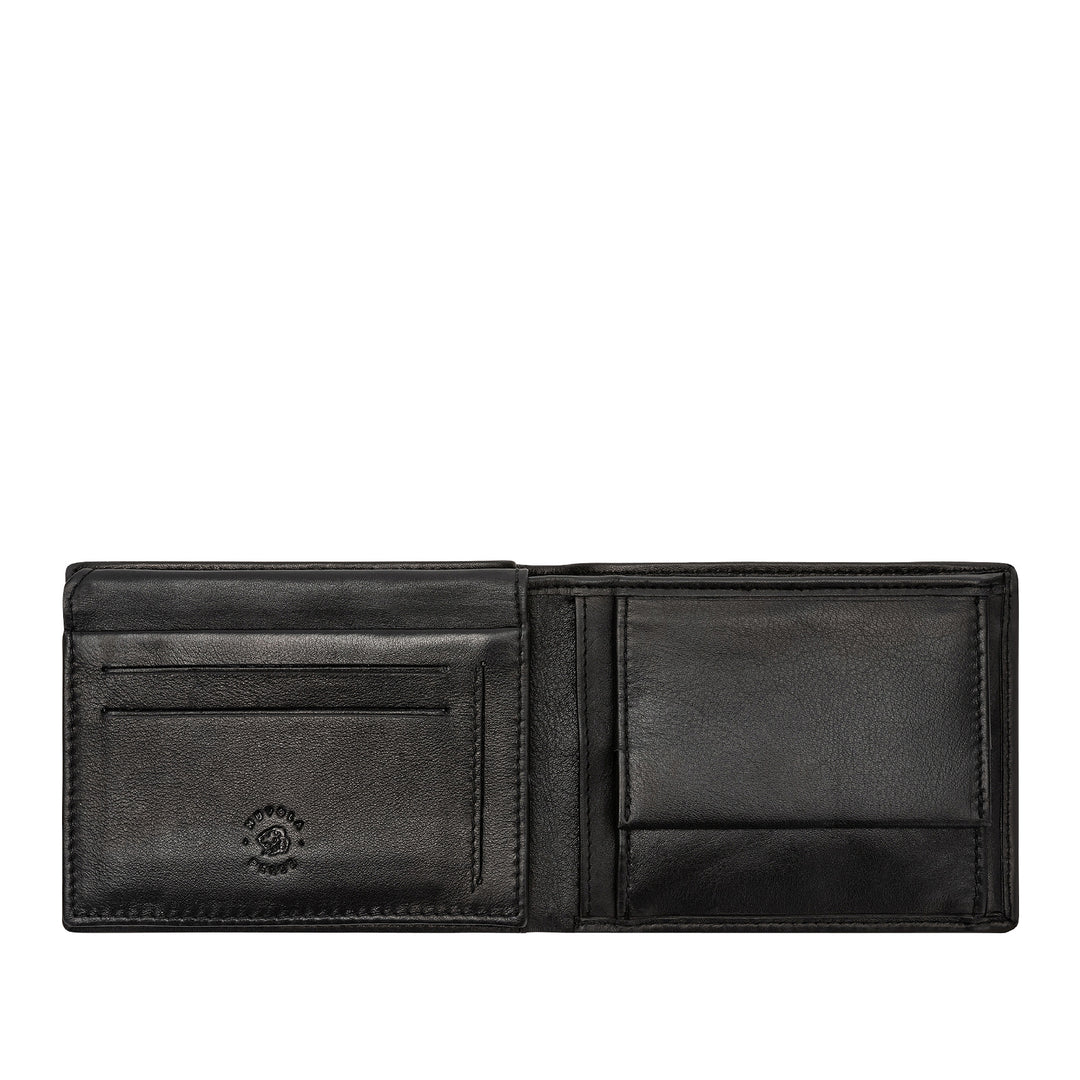 Skórzany portfel w skórze z skóry z kokpitu karty drzwi uchwytu tożsamość i banknoty