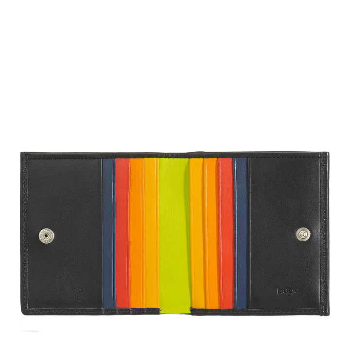 DuDu 多色皮革RFID钱包卡和硬币支架