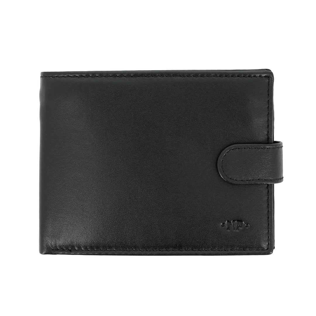Kožená peněženka Nuvola pro kůži v kůži s vnějším uzavřením s vnitřním tlačítkem na zip a držákem dveří