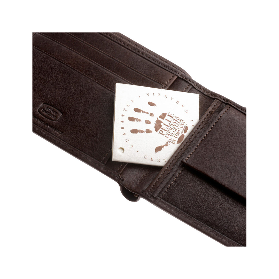 アンティーク トスカーナ メンズ 財布 イタリア レザー コイン ホルダー カード / カード カード および 紙幣 ホルダー