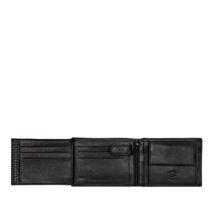 Cloud Leather Мягкий кожаный кошелек для мужчин с монетным кошельком Внутренняя молния Карманы для кредитных карт