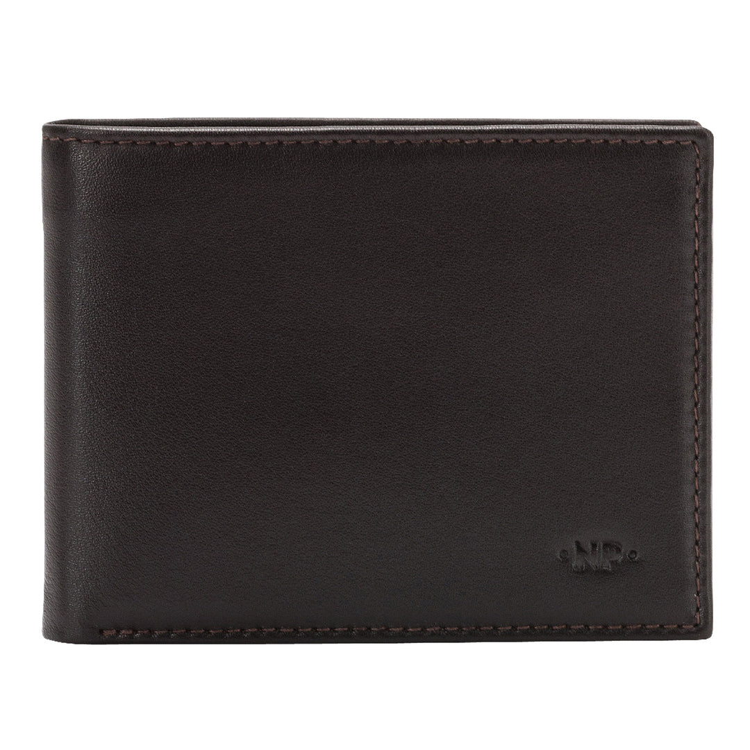 Nuvola Leather Wallet in herre Leather med 10 kredittkort uten inngangsdør