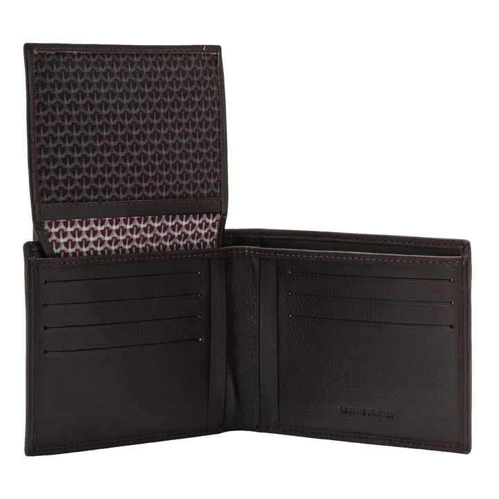 Nuvola Leather Wallet in herre Leather med 10 kredittkort uten inngangsdør