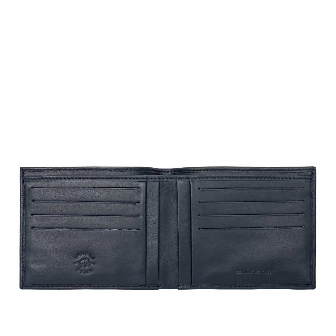 Nuvola Leather Portefeuille Homme Sans Porte-monnaie en cuir souple avec 8 poches Porte-cartes Cartes