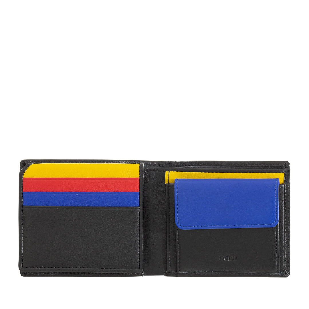 DuDu محفظة صغيرة للرجال RFID جلدية مع محفظة عملة