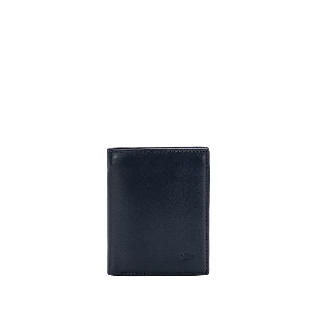 Nuvola Leather Petit Portefeuille pour Homme avec Porte-monnaie en cuir de format vertical avec fermeture à glissière intérieure