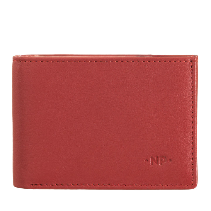 Nuvola Leather Mini Small Men's Wallet i Nappa Pocket Jacket med Tesk