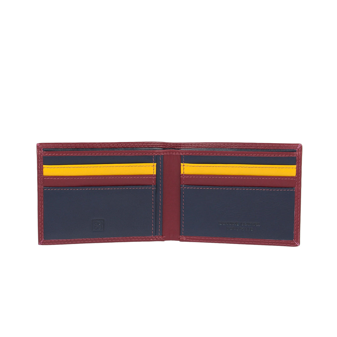 DuDu Blok mužské peněženky RFID Block v malé malé lyžařské kožené kapse se slotem pro kreditní karty