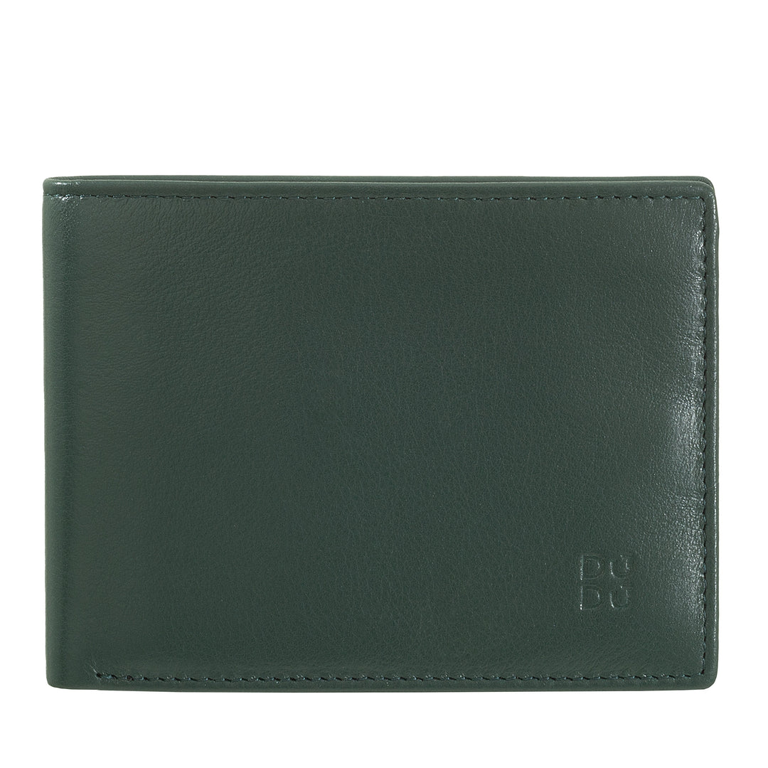 DuDu Carteira RFID Bloqueio de couro pequeno bolso com slot para cartão de crédito