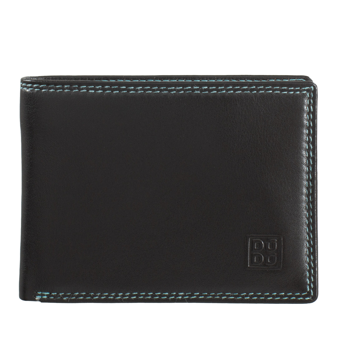 DuDu محفظة رجالية RFID مختومة الجلود جيب صغير مع فتحة حامل بطاقة الائتمان