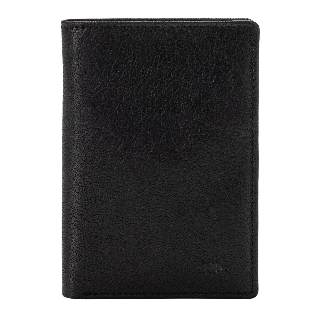 Nube de cuero cartera de los hombres en cuero de formato vertical delgado titular de la tarjeta de papel Zip