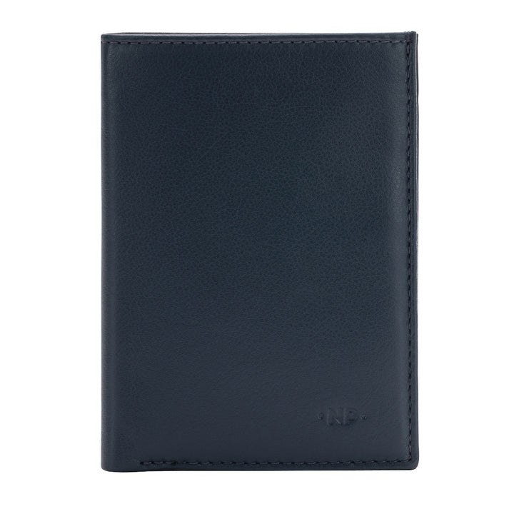 Nuvola Leather Wallet Men i tynt skinn Slank vertikalt format Kort