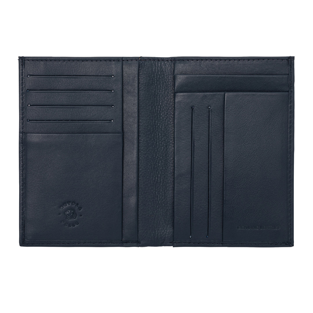 Nuvola Leder Brieftasche für Männer in dünner Leder Schlanker vertikaler Formatkarten
