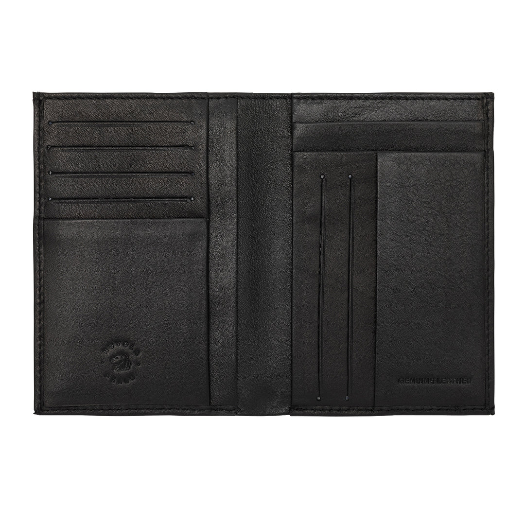 Nuvola Leather Wallet Men في بطاقات تنسيق رفيعة من الجلد النحيف