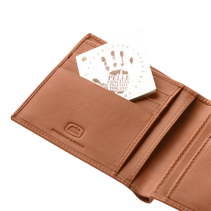 6 포켓 카드 홀더 및 타일 홀더가 있는 이탈리아 정품 가죽 슬림 남성용 앤티카 토스카나 슬림 지갑