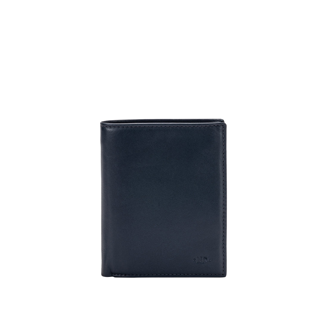 Nuvola Leather Portfolio Vertical Book in Book Leather Multitachetic Cards Kreditkort och kort