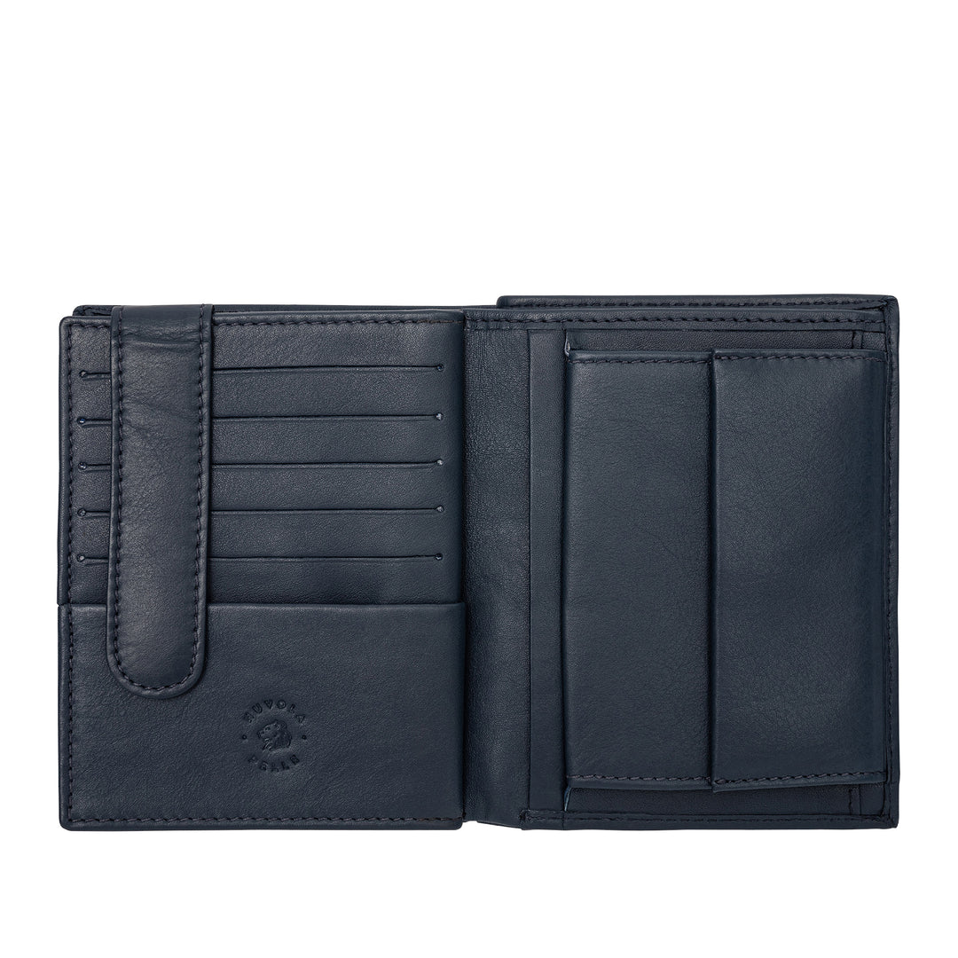 Cloud Leather Мужской бумажник Вертикальный кожаный мультикарманный бумажник Кредитные карты и карты