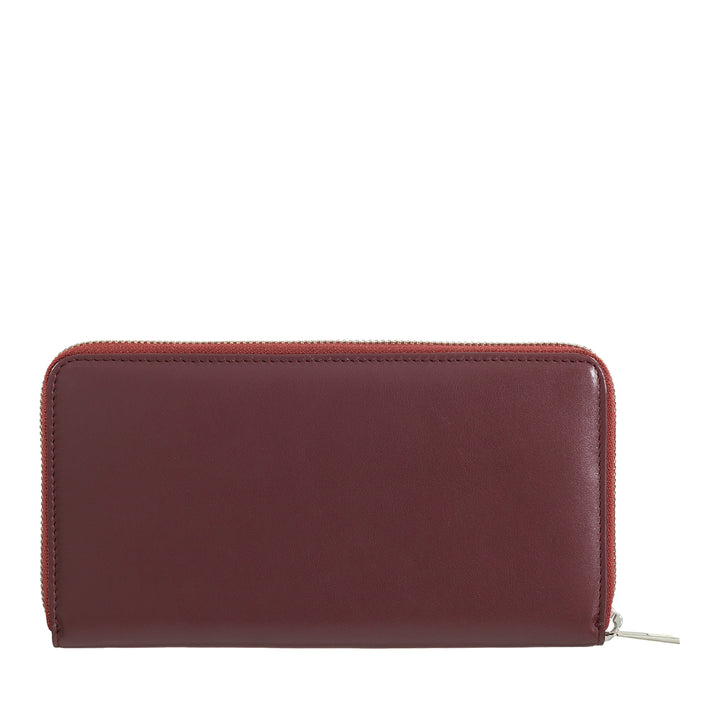 DuDu Stora RFID kvinnors plånbok av vera färgat läderpiss runt