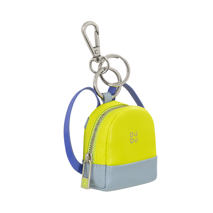 DuDu محفظة عملة صغيرة حقيبة مع سلسلة المفاتيح للنساء والجلود، تصميم حقيبة الظهر مصغرة، الرمز البريدي الرمز البريدي، حلقة مزدوجة وكابل