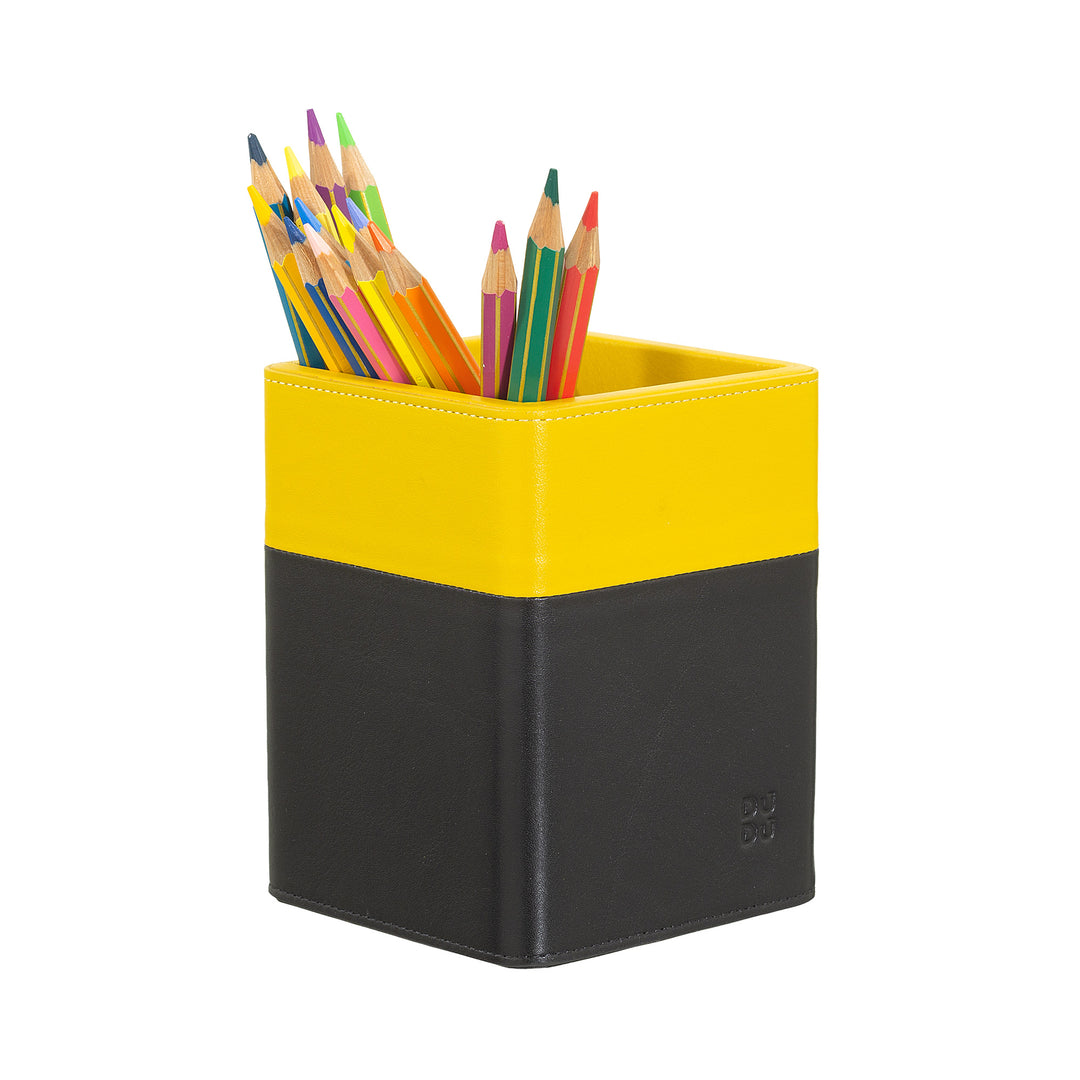 DuDu Design Leather Desk Carpennas, Penneholder for kontorbord, farget blyantholder