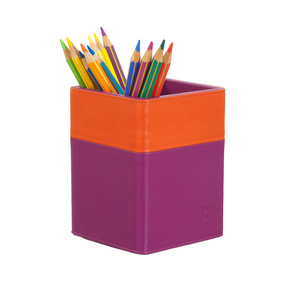 DuDu Дизайн кожаный держатель ручки, Держатель ручки для офисного стола, Цветной держатель для карандашей