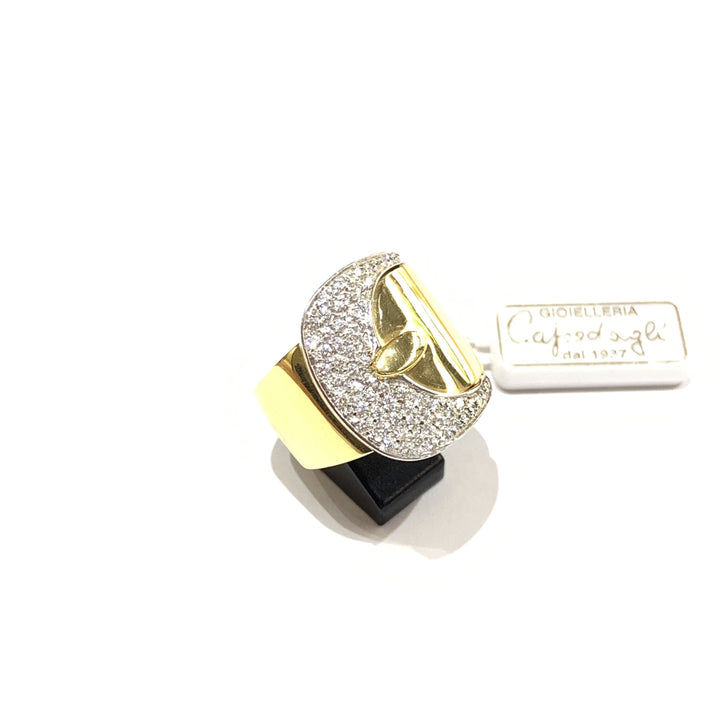 Recarlo anello Fibbia oro 18kt diamanti 0,60ct - Gioielleria Capodagli