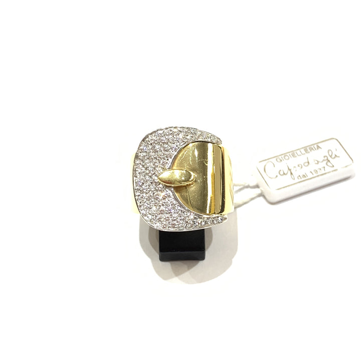 Recarlo anello Fibbia oro 18kt diamanti 0,60ct - Gioielleria Capodagli