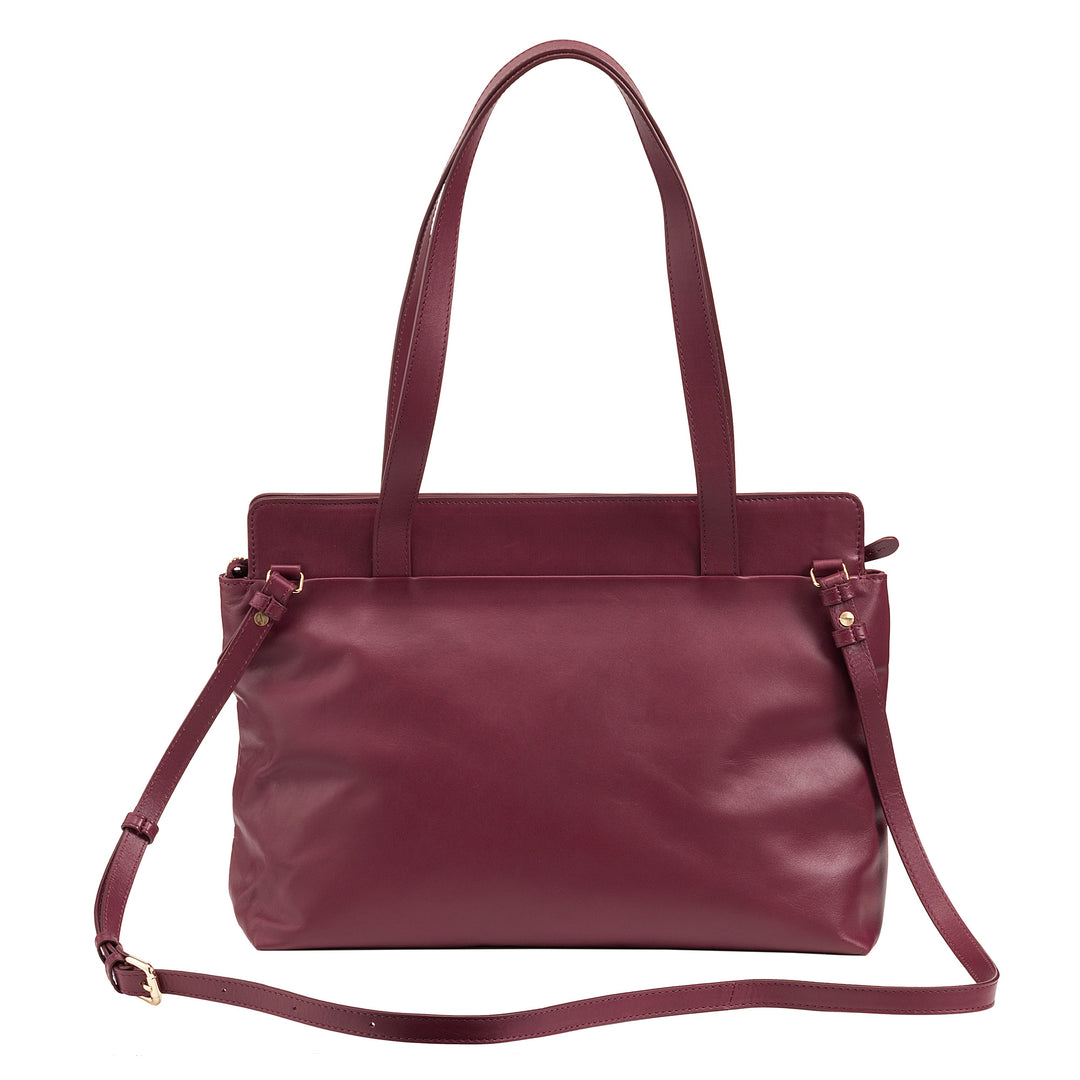 DuDu Kvinnors väska från axel shoppare tote shoppingväska stor i mjukt läder med blixtlås
