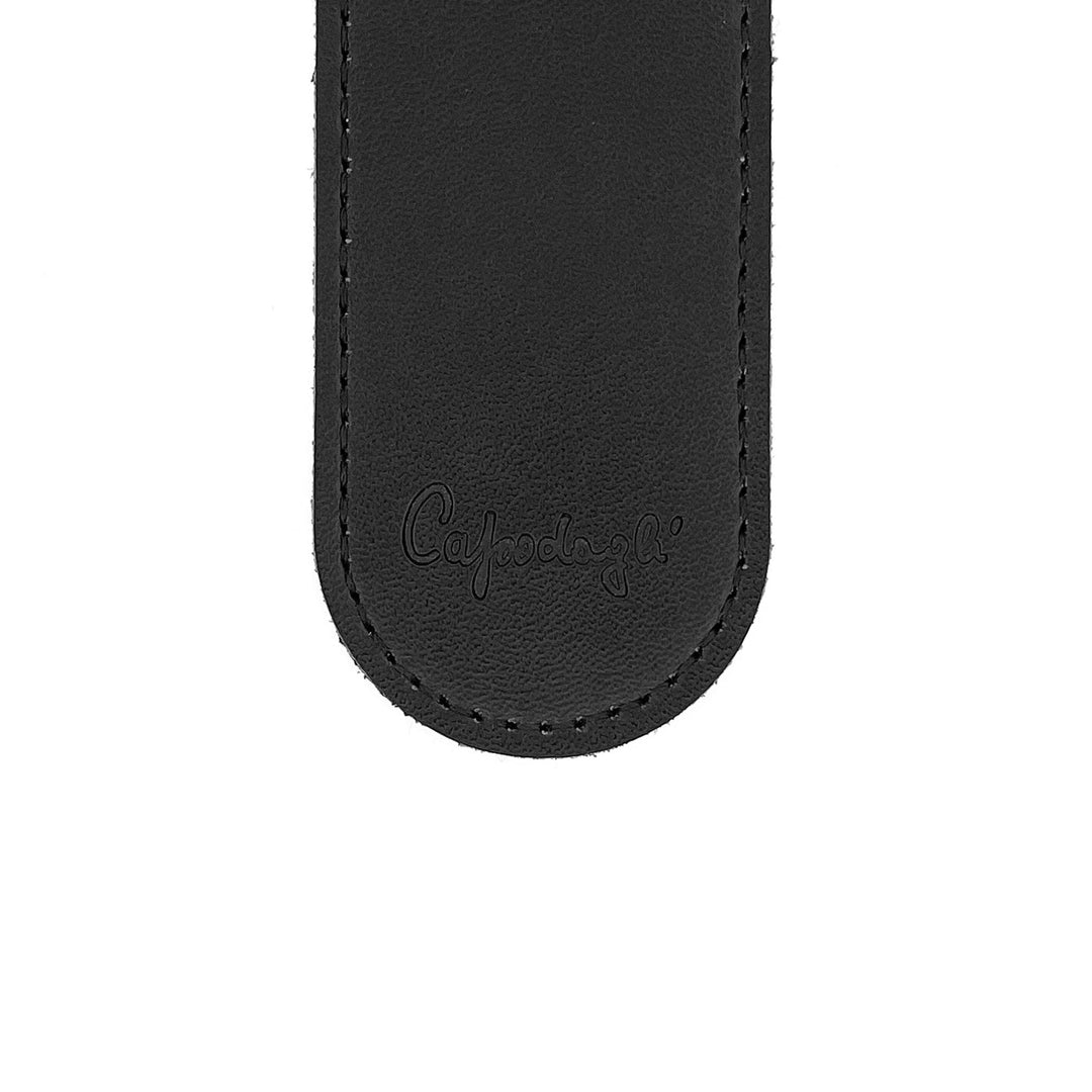 Capedagli Case 1平滑黑色皮革寫作儀器CPD0001