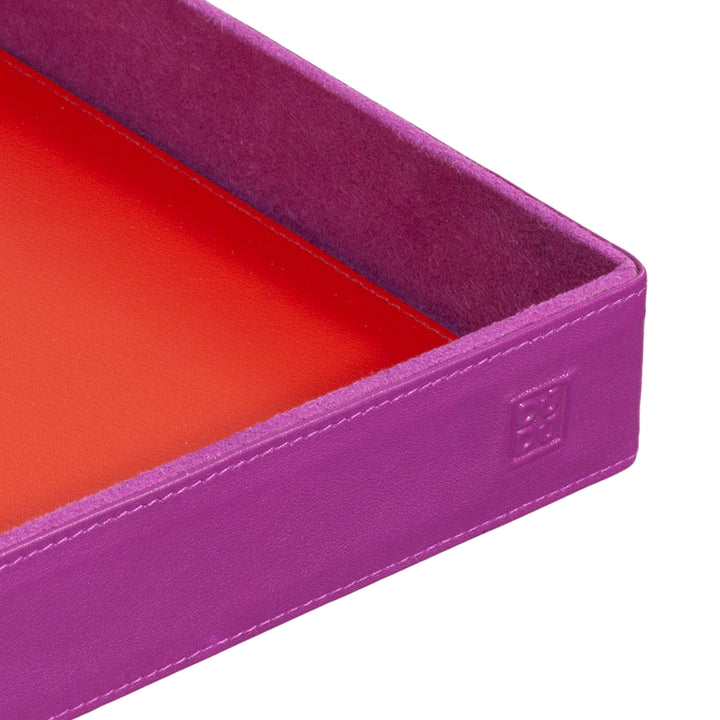 DuDu Design de entrada de bolsos de couro colorido Porta de objetos com caixa de presente
