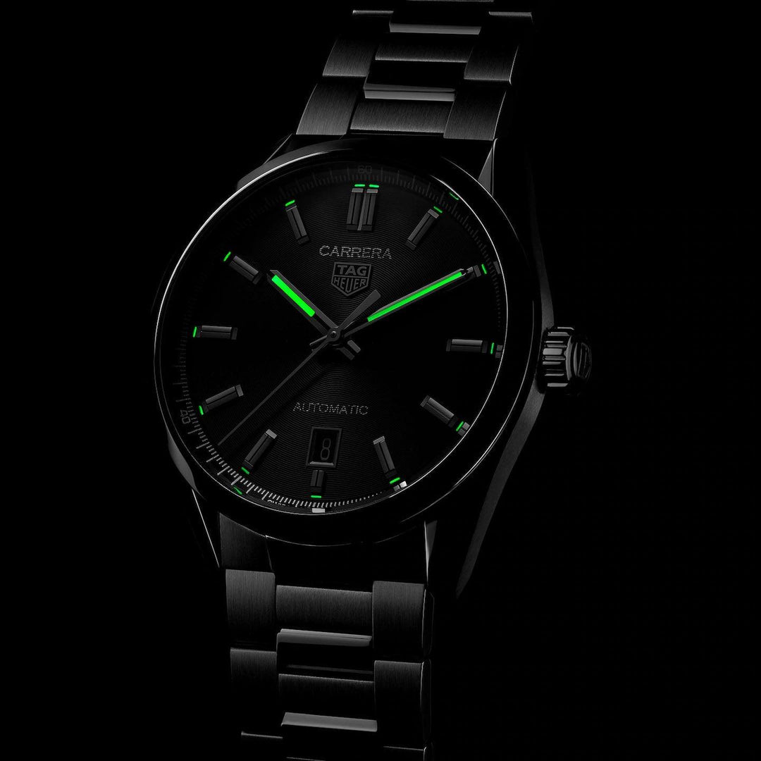 TAG Heuer orologio Carrera Calibre 39mm nero automatico acciaio