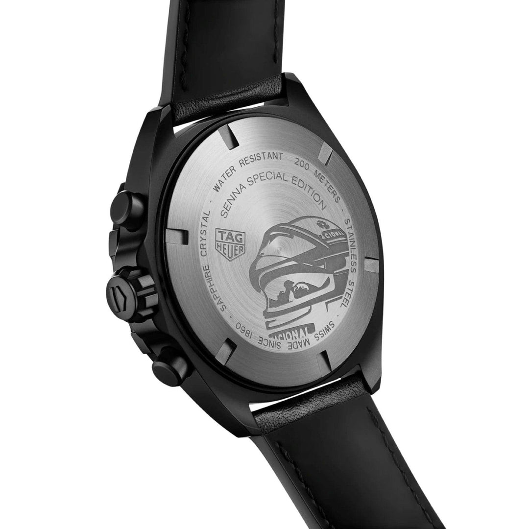 TAG Heuer orologio Formula 1 x Senna 43mm grigio quarzo acciaio finitura PVD nero CAZ101AJ.FC6487 - Capodagli 1937