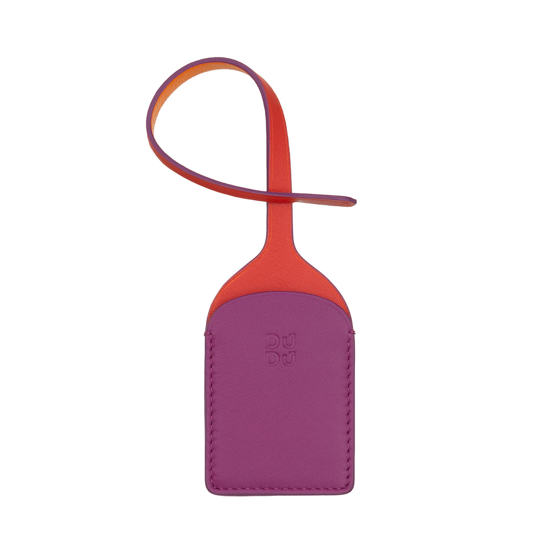 DuDu Kofferetikett, farbenfrohe Leder -Gepäckplatte, elegante Mode für Taschen und Rucksäcke
