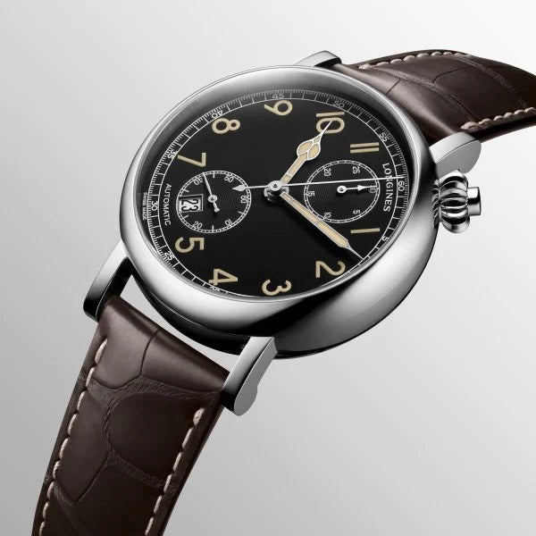 Longines orologio The Longines Avigation Watch Type A-7 1935 41mm nero acciaio uomo automatico L2.812.4.53.2 - Capodagli 1937