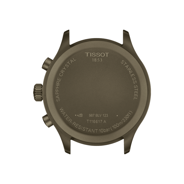 Tissot orologio Chrono XL 45mm kaki quarzo acciaio finitura PVD kaki T116.617.36.092.00 - Capodagli 1937