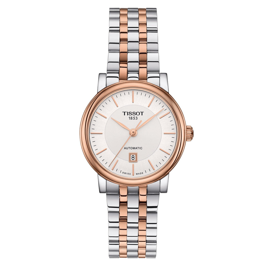 Tissot orologio donna Carson Premium Powermatic 80 Lady automatico 30mm acciaio PVD oro rosa T122.207.22.031.01 - Gioielleria Capodagli