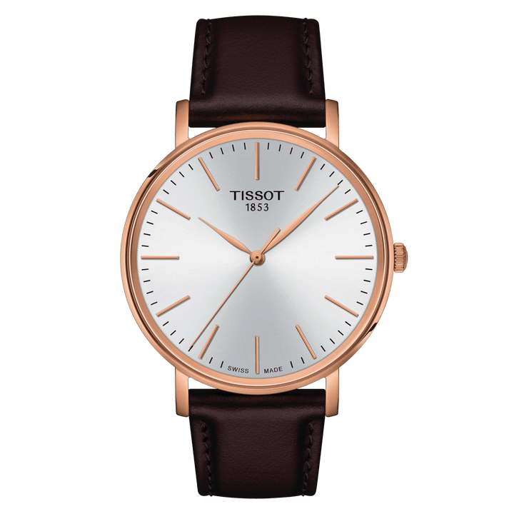 Tissot orologio Everytime Gent 40mm argento quarzo acciaio finitura PVD oro rosa T143.410.36.011.00 - Capodagli 1937