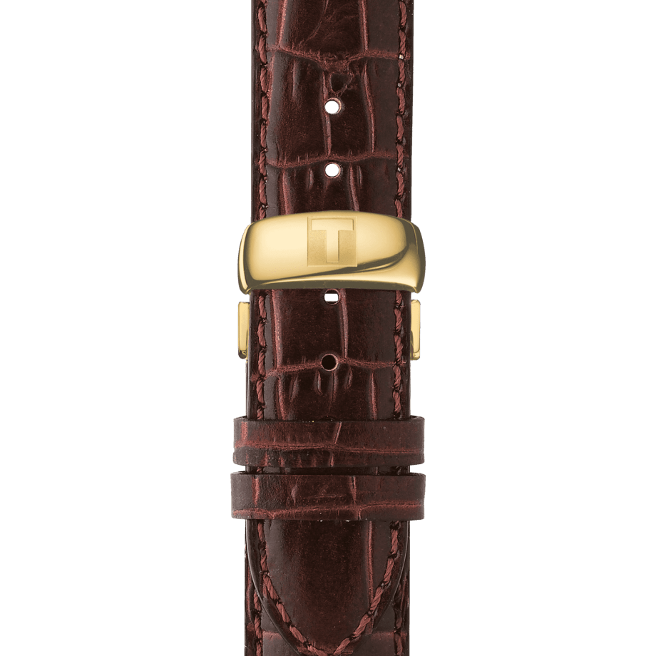 Tissot orologio Le Locle Powermatic 80 39mm avorio diamanti automatico acciaio finitura PVD oro giallo T006.407.36.266.00 - Capodagli 1937