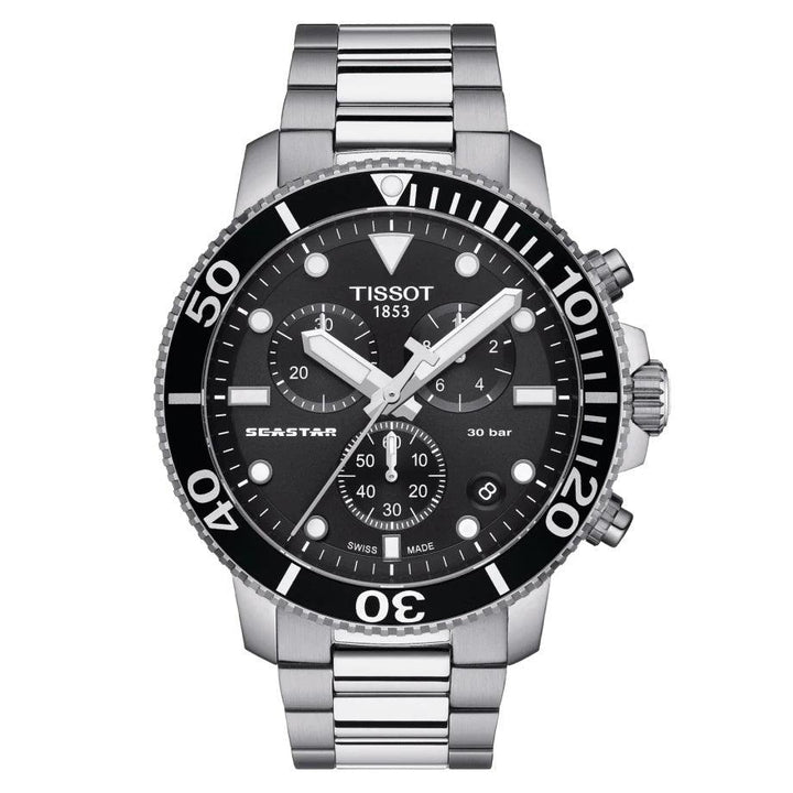 Tissot orologio Seastar 1000 Chronograph 45mm nero quarzo acciaio T120.417.11.051.00 - Gioielleria Capodagli