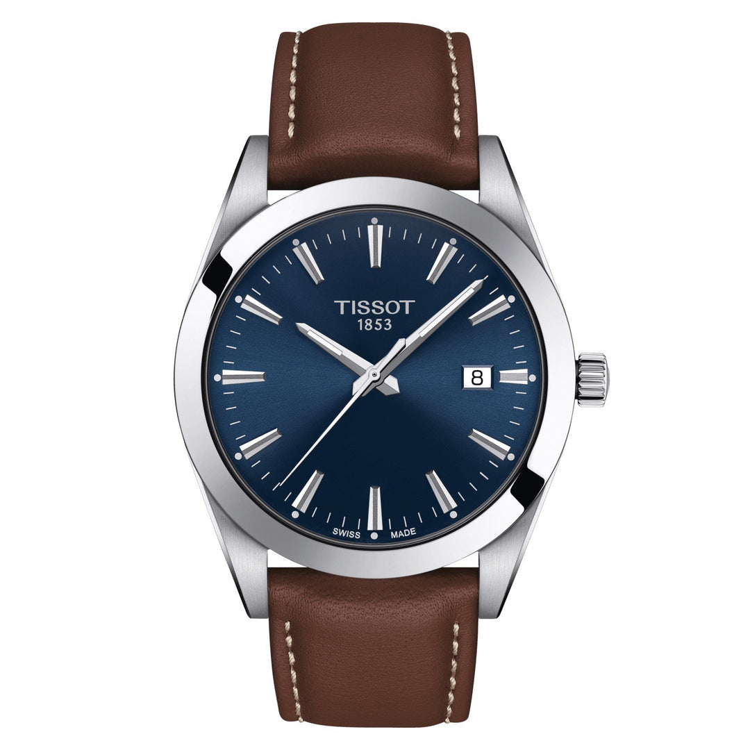 Tissot orologio uomo Gentleman blu 40mm acciaio quarzo pelle