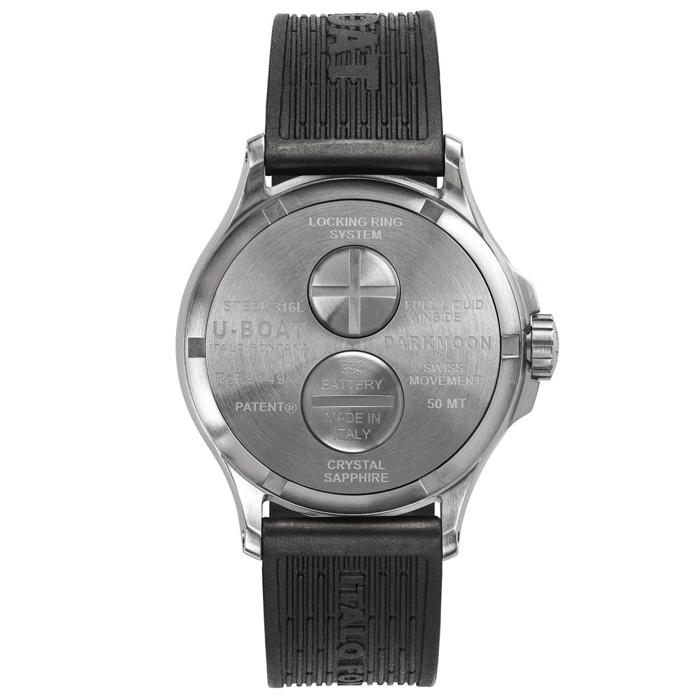 U-BOAT orologio Darkmoon Grey SS 44mm grigio quarzo acciaio 9149 - Capodagli 1937