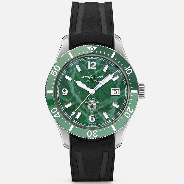 Montblanc Sledujte 1858 Ice Sea Automatic Date 41mm Automatic Green Steel 129765