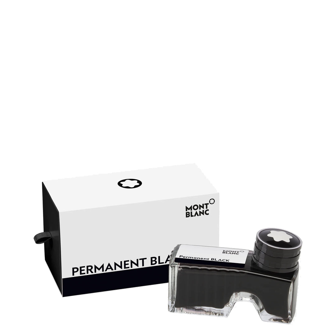 Montblanc Garrafa de tinta 60ml Permanent Black DIN ISO 1414145-2 Preto indelével 128196