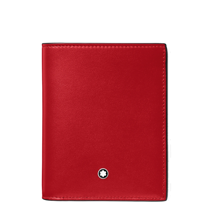 Montblanc Carteira compacta Meisterstück 6 compartimentos preto / vermelho 129679