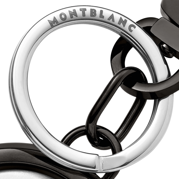 Montblanc Porta-chaves com emblema giratório Meisterstück cinza acabamento rutênio 128744