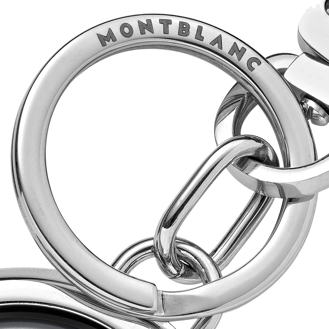 Montblanc سلسلة المفاتيح مع شعار دوارة ميسترستوك رمادي داكن 128747